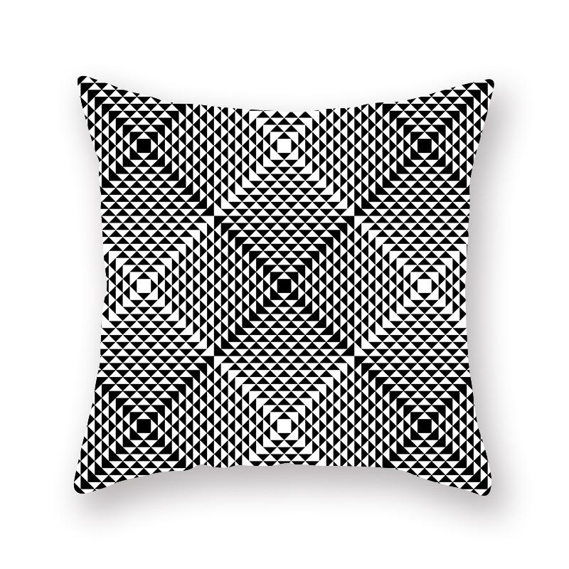 45X45CM Geometric Pentagram Print Peach Skin Pillowcase Sofa Office Seat Cushion Cover Creative Ornament Home Decoration