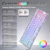 YUNZII X71 Mechanical Gaming Transparent 71 Gasket Technical Standards Compliance Certified Ice Keyboard, Keycaps, Keys, 68% Layout, Wireless,