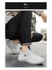 Men's Trendy White Mesh Sneakers - Breathable, Versatile, Thick-Soled Casual Dad Shoes for Spring