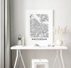 Poster Map City Plan Amsterdam