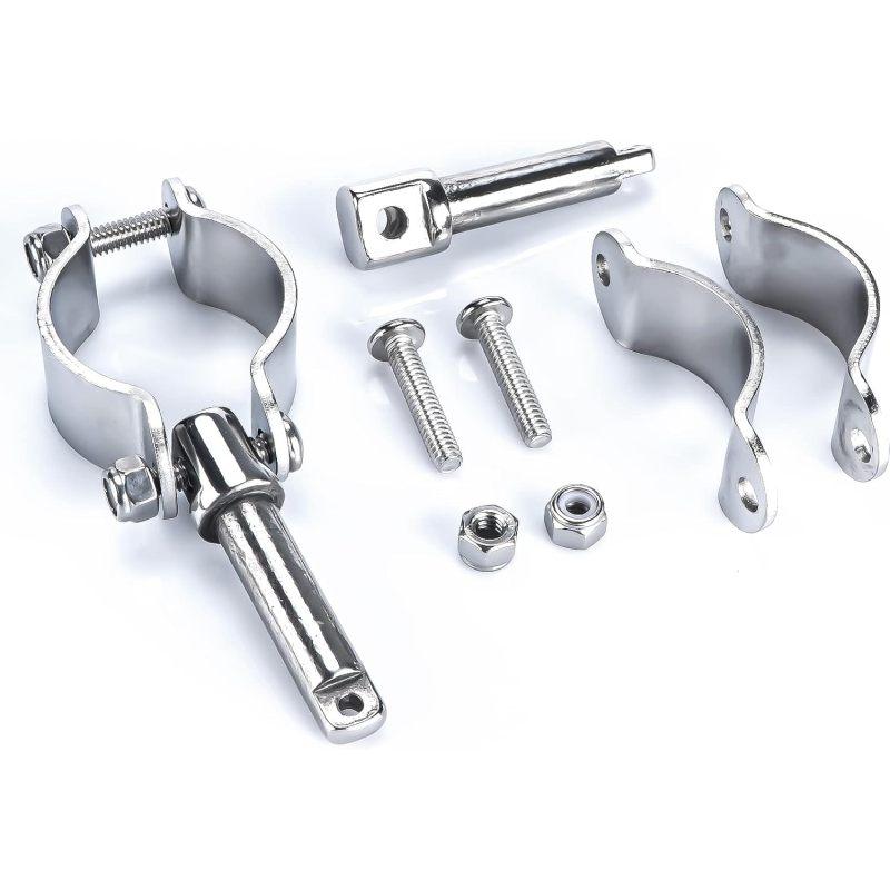 2-pakning med 316 rustfritt stål klemfester for åregafler eller årelåser, båtåregaffelhylse marine yacht