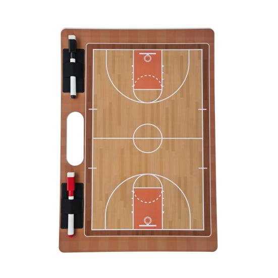 Basketball Dry Erase Clipboard with Handle Smooth Surface Portable Handheld Double Sided Basketball Coaching Board with Markers