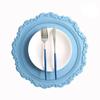 Silicone Placemat Round Flower Coffee Dinner Table Mat 34CM Embossed Coaster Heat Resistant Kitchen Tableware Dining Mat