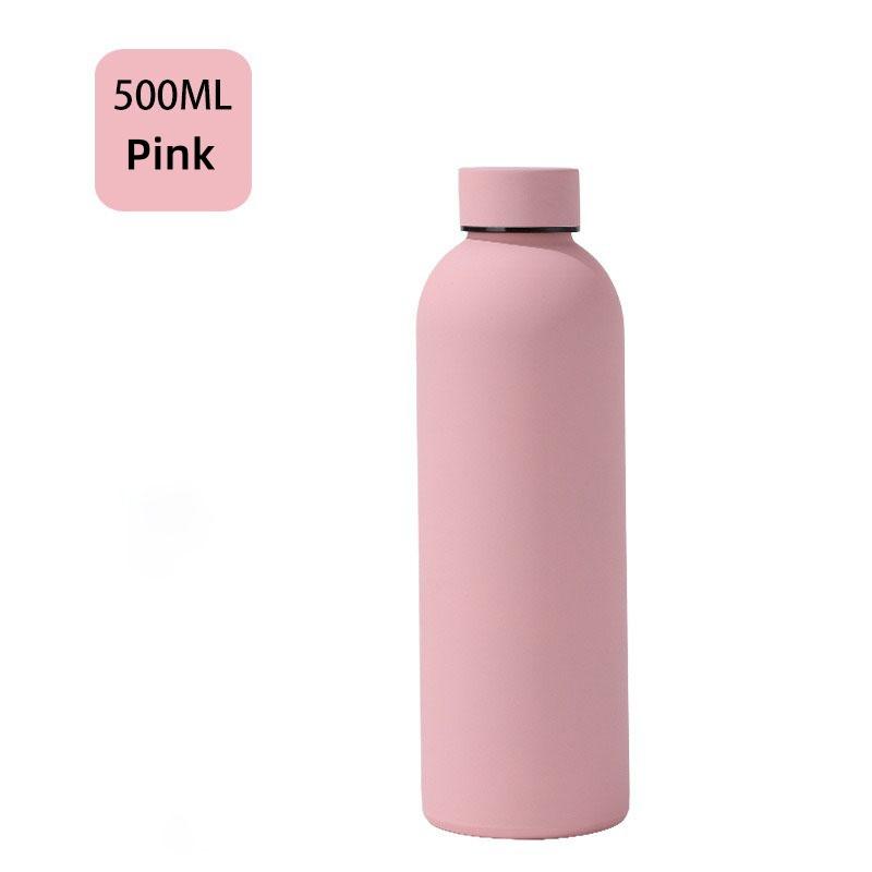 JUSTINLAU 500ml Tragbare Thermoskanne Edelstahl Vakuumflasche Kalt&Heiß Sportbecher Autobecher Thermischer Reisebecher Kaffeetasse