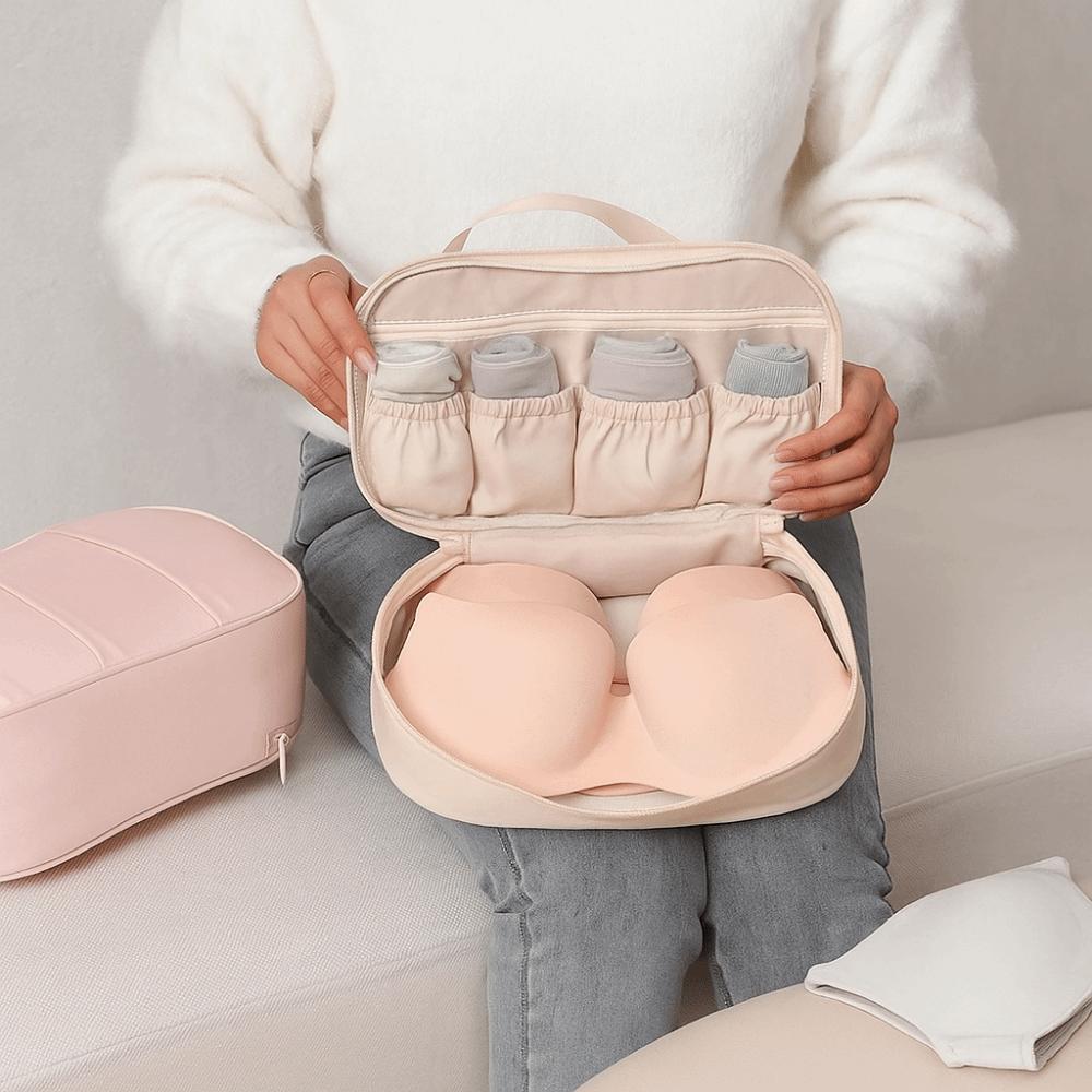 Large Capacity Bra Storage Bag Dustproof Underwear Packing Cube Portable Lingerie Organizer Women