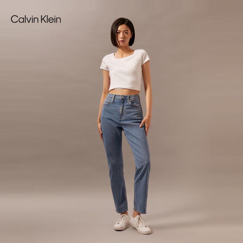 Calvin Klein Jeans Women's CK Essential Slim Straight-Leg Stretch Denim Jeans J224284