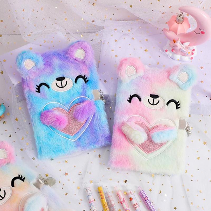 Uroczy Notatnik z Misiami z Zamkiem Kawaii Dziennik A5 Planer Organizator Szkicownik