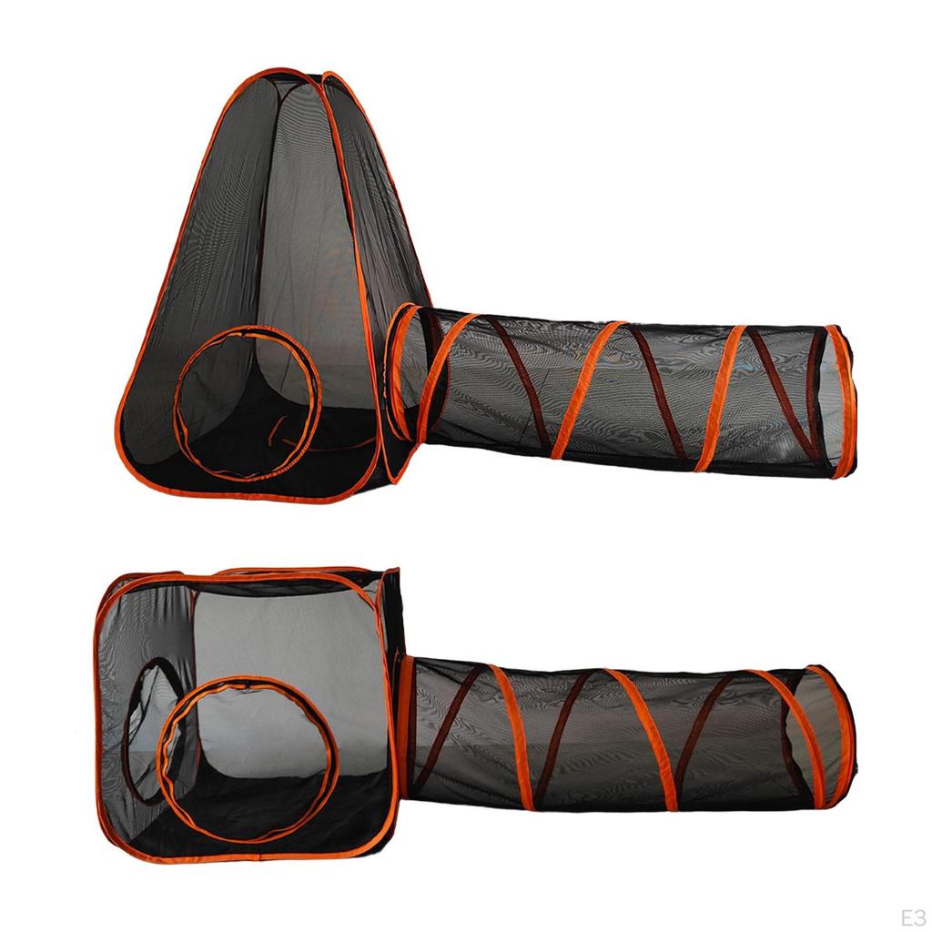 Cat Mesh Outdoor Tent with Tunnel Interactive Toys Foldable