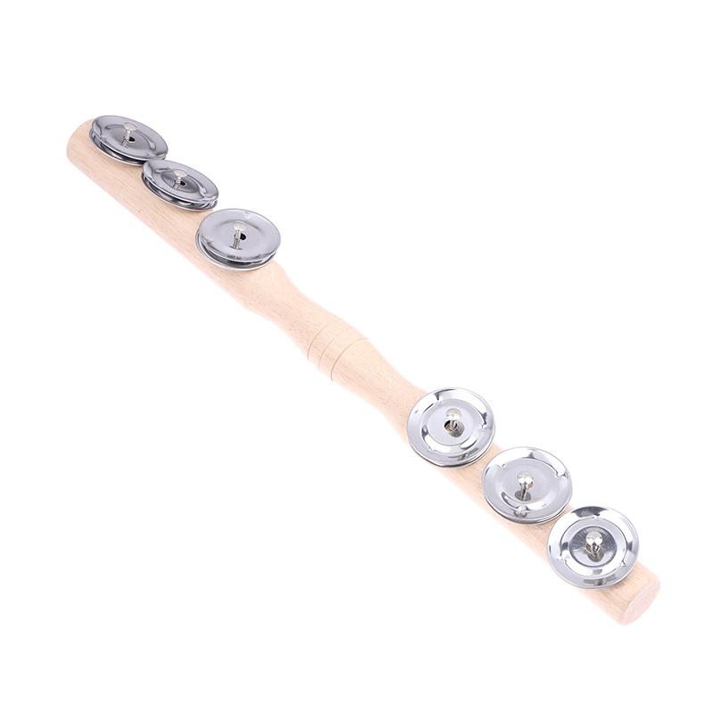 Orff Wooden Hand 3/6 Bell Portable Percussion Instrument For Music Enthusiast Baby Wooden Rattle Kids Educational Toys
