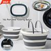 16L Car Wash Bucket Portable Folding Basin Household Clean Bucket Bathroom Storage Basket Camping Gardening Fishing Supplies