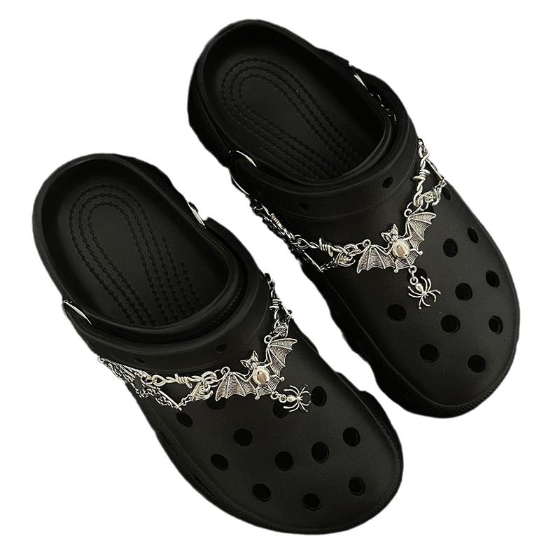 Bat Metal Chain Hole Shoes Accessories Shoe Chain Garden Shoes Decorative Accessories