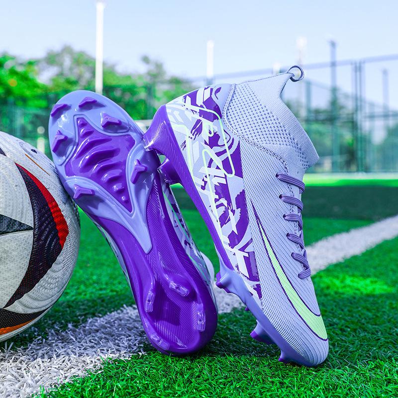 Unisex Football Boots with Long Spikes & Small Studs for Youth & Students, Ideal for Competitions & Training