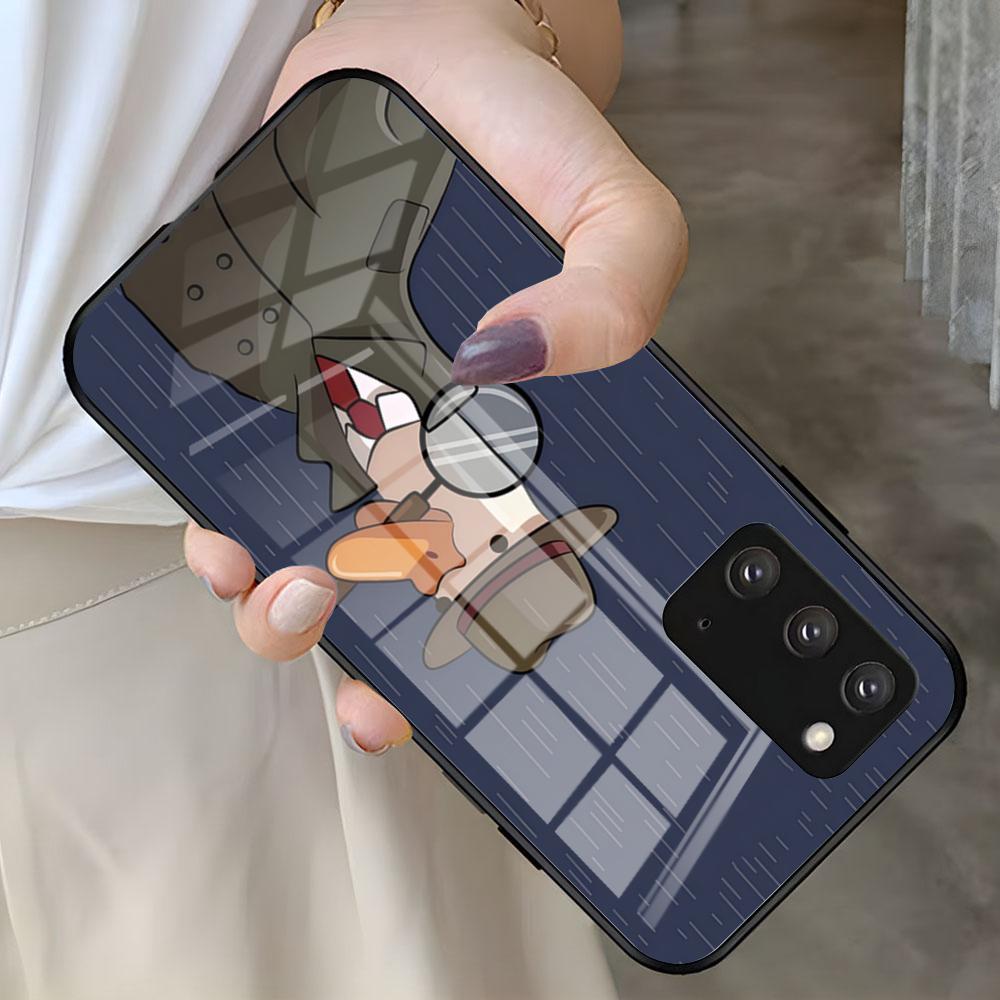 Funny D-DucK Goose Meme Phone Case For Samsung S26 S25 S24 FE S23 S22 S21 Plus S20 Ultra Note20Ultra Black Glass Cover