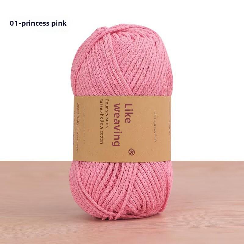 Round 2mm Cotton-Linen Yarn for DIY Crochet Bags & Hats