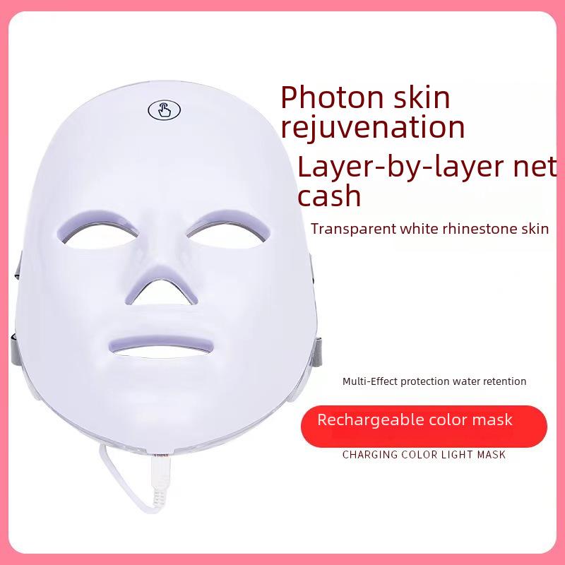 Colorful LED Light Therapy Beauty Mask for Home Rejuvenation