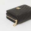 Daks Black Carlisle Embossed Leather Golddd Zipper 2 Fold Wallet Dcwa6e216bk