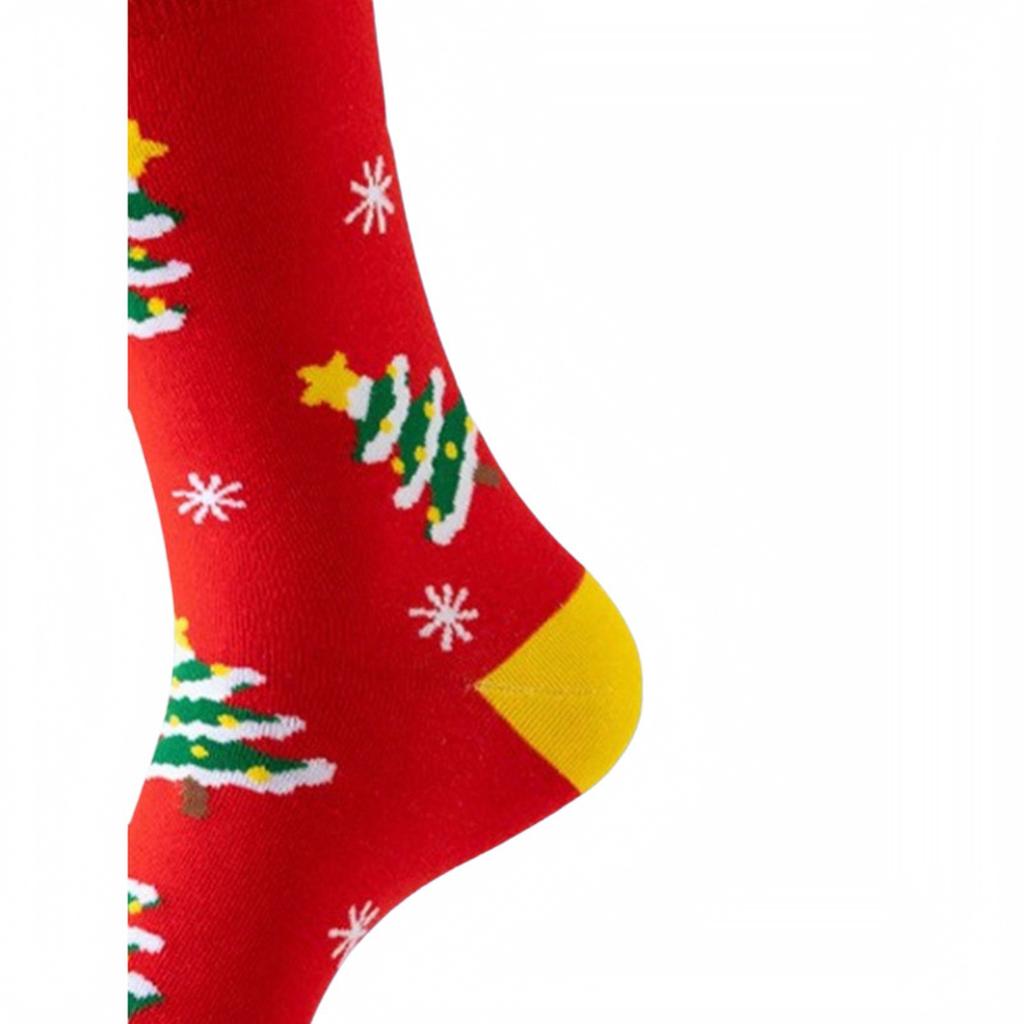 Unisex Christmas Pattern Cotton Long Socks for Men and Women, Trendy