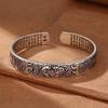 Retro Copper Coins Pixiu Charms Bracelet Men'S Silver 925 Design Simple Chinese Style Domineering Open Bangles Jewelry
