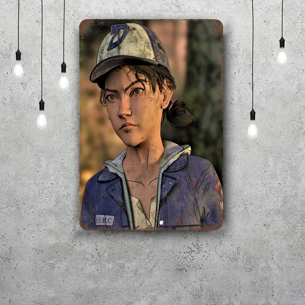telltale the walking dead Decor Poster Vintage Tin Sign Metal Sign Decorative Plaque for Pub Bar Man Cave Club Wall Decoration