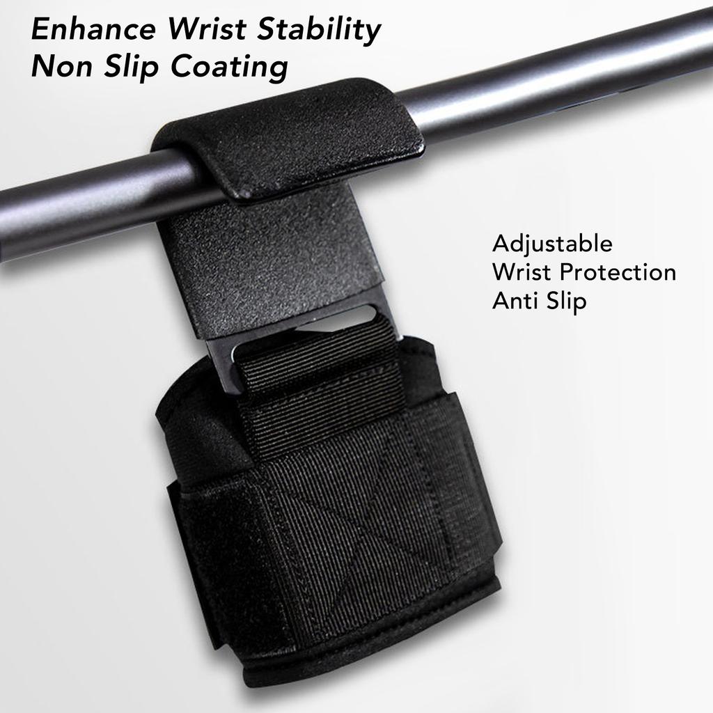 Weight Lifting Hooks Heavy Duty Lifting Wrist Strap Anti Slip Coated Hand Grip Support Power Lifting Strap for Women Men