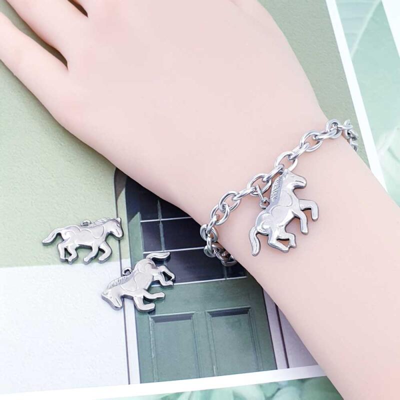 Surgical Steel Animal Horse Pendant Accessory