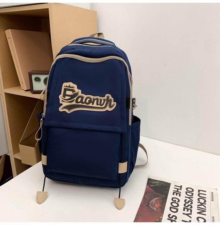 Рюкзак для путешествий большой емкости для старшеклассников ретро-колледжа белый — фото 16