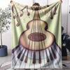 Musical Instruments Throw Soft Flannel Throw Summer AC Blanket Lightweight Cool Nap Blanket for Sofa Bed Couch Travel