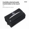 LLIT4 Car Tissue Box Suede Tissue Storage Bag For BMW M E60 F40 E90 F20 E46 G26 E39 E36 Car Interior Accessories Kleenex Case keychain