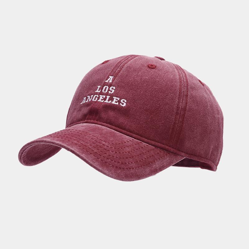 Frühling neue Buchstabenstickerei gewaschen alte Baseballkappe Herren und Damen lässig vielseitige Kappe Outdoor-Sonnenhut Trend