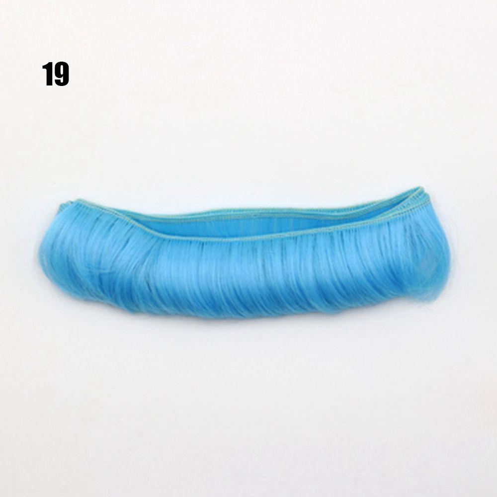 

1PC Kids Gifts High-Temperature Handmade 1/6 1/4 1/3 Short Curly Wigs Mini Dresses Doll Fringe Hair 19