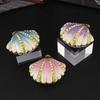 1pcs Seashell Jewelry Box Fashion Metal Trinket Organizer Home Decor Ornament Storage Case Shell-Shaped Jewelry Storage Box