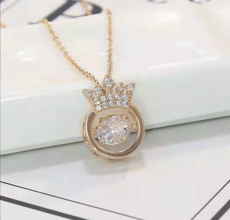 

Жіноче намисто «Принцеса Корона» 520 Подарунок на День святого Валентина Пульсуюче серце Просте миле намисто Ланцюжок з титанової сталі