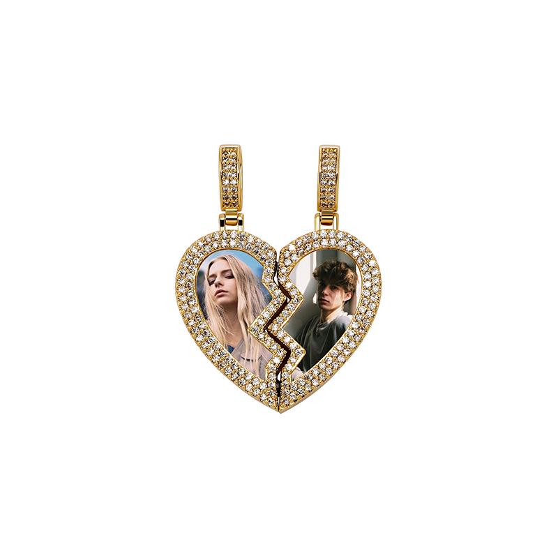 Jinao Heartbreak Memory Pendant: European & American DIY Photo Frame Necklace