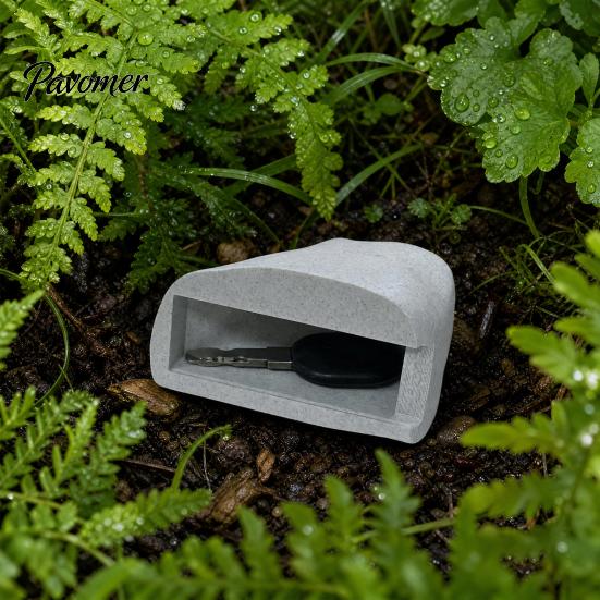Secure Outdoor Key Storage Hider, Fake Rock Stone Shape Lock Box, Waterproof Lockbox Durable Weather-Resistant Holder, for Garden Yard Grassland