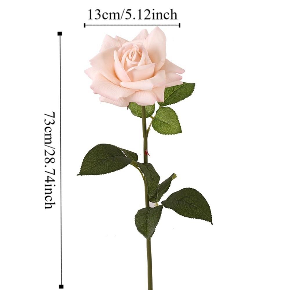 Vase Decor Real Touch Artificial Rose Flower Handmade Artificial Faux Rose Branch Realistic 73cm Fake Flower Wedding Party
