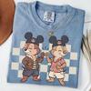 Comfort Color® Chip and Dale Checkered Shirt, Chip Dale Double Trouble Retro Shirt, Disneyland Family Vacation Trip, Walt Disney World Shirt