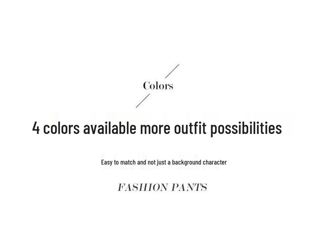 Brand Wool Women's High-Quality Casual High Waist Straight Leg Pants - Simple Luxurious Slimming Drape Design