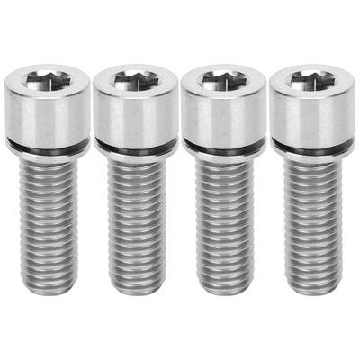 4Pcs Bike Handlebar Stem Bolts Screw Bicycle Titanium Alloy Stem Inner Hex Screws M7x20mm