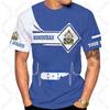 Honduras Vlajka Grafika Unisex Trička Letní Ležérní Streetwear Pánská Móda Dres Chlapec Nadrozměrná Trička Krátký Rukáv Sportovní Oblečení