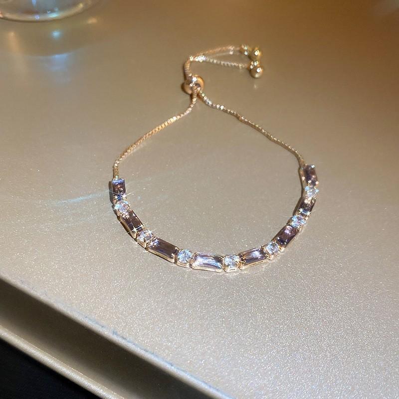 Electroplated Zircon Sun Love Bracelet Niche Sweet Versatile Bracelet Temperament Light Luxury High-end Jewelry Women