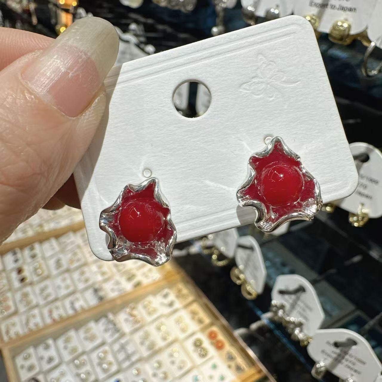 

Необычные серьги-гвоздики с цветком, аксессуары, новые серьги-гвоздики для Хэллоуина