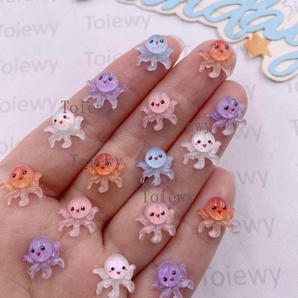 50pcs Resin Mini Colorful Mermaid Tail Shell Starfish Seahorse Conch Flatback Rhinestones Figurine Nail Art DIY Scrapbook Crafts