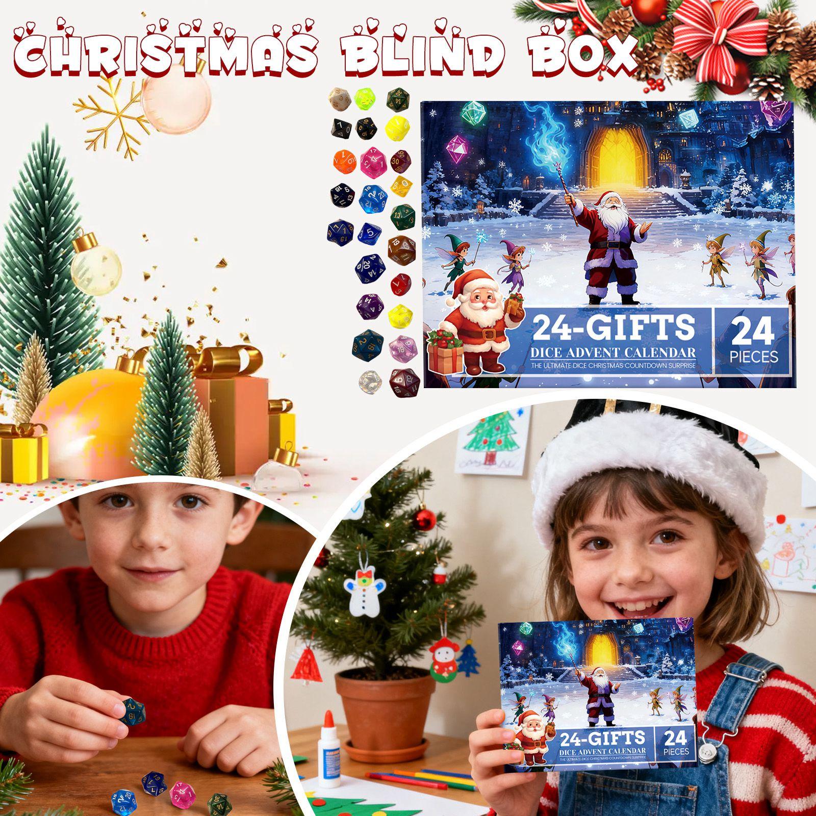 

Christmas Arrival Calendar Dice Set, 24-day Christmas Countdown Gift, Suitable For RPG, Role-playing Board Game Enthusiasts One Size белый