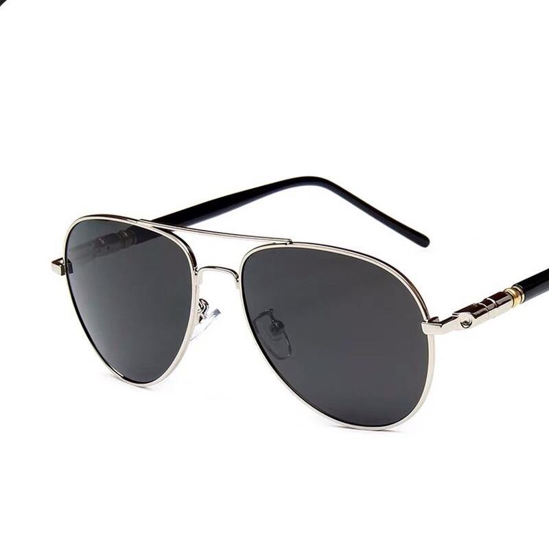 NEW Fashion Aviation Metail Frame Quality Oversized Spring Leg Alloy Men Sunglasses Polarized Brand Design Pilot Male Sun Glasse