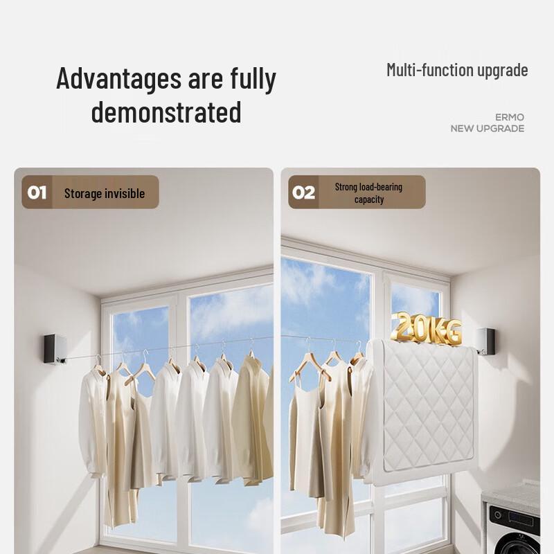 Yonglian Retractable Wall-Mounted Clothesline