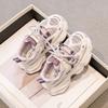 Summer Girls Chunky Sneakers Single Layer Breathable Mesh Sports Shoes for Big Kids Spring Summer