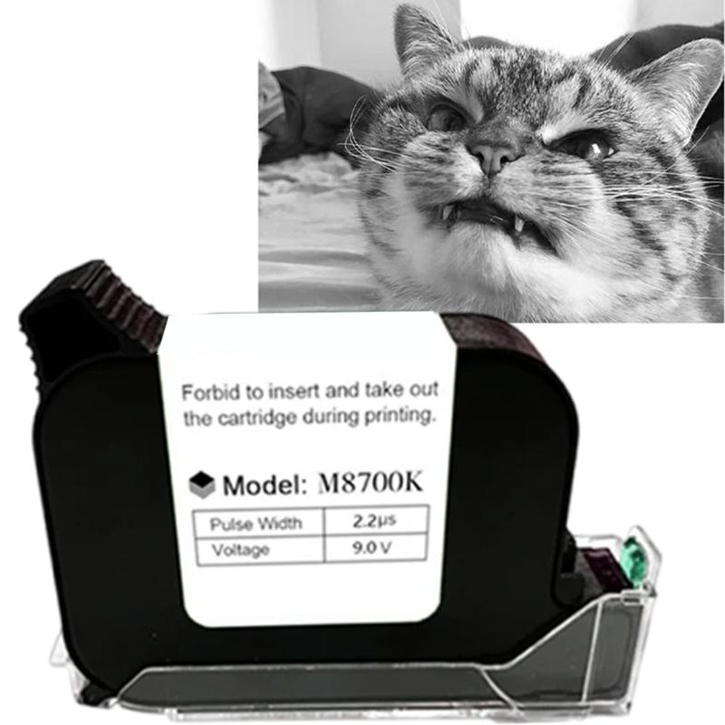 M8700K Black Print Replacement Cartridge High Efficiency for Handheld Printers, Smooth and Bright Printing