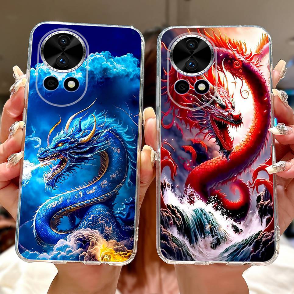 Casing For Huawei Nova 13 12 Phone Case Nova 12i 13i Coque Flower Butterfly Dragon Animals Clear Soft Back Cover Nova13i Shell