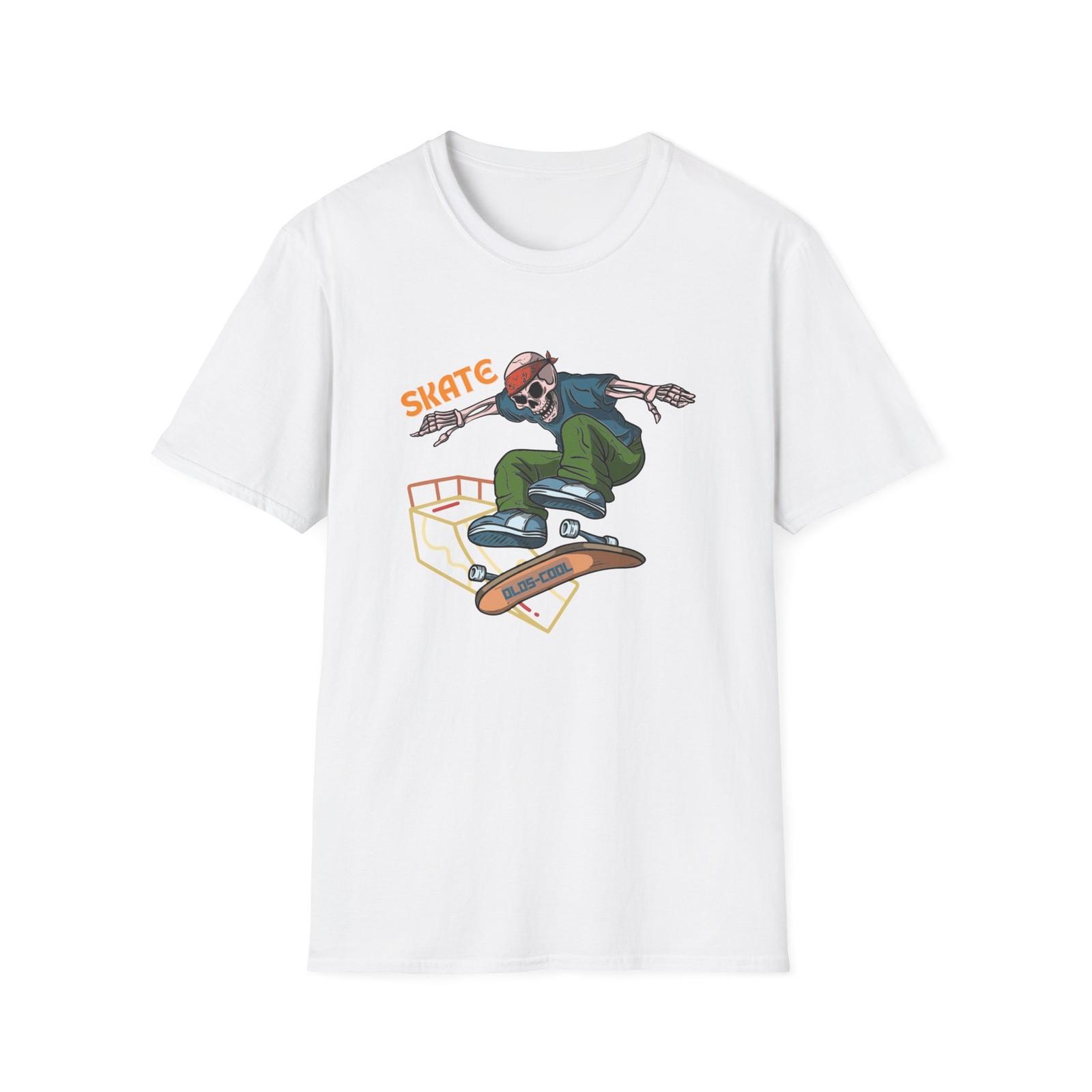 OLDS COOL Skateboarding skeleton half pipe Unisex Softstyle T-Shirt S