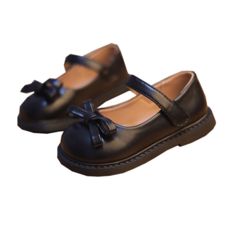 

Little Girls Shoes Spring Autumn Kids Soft PU Leather Shoes for Girl School Mary Jane Cute Sweet Flats Shoes Beige, Black 23